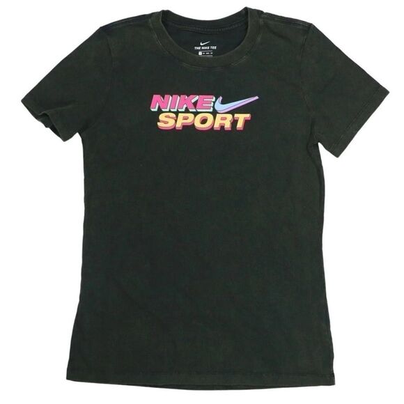 Nike Womens Sportswear Cotton Logo T-Shirt,Black,X-Small - Picture 8 of 16